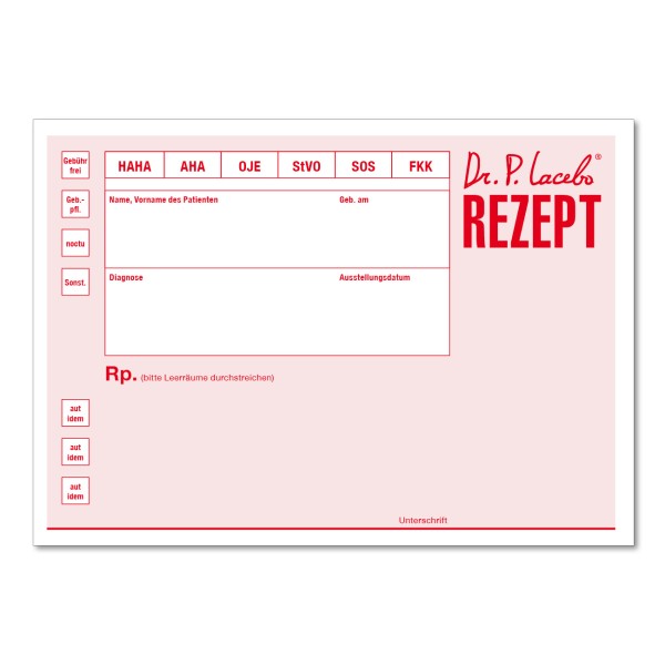 "Rezept rot" Postkarte